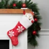 Northlight 20.5-Inch Red And White Velvet With White Snowflake Christmas Stocking