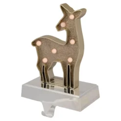 Northlight LED Lighted Reindeer Christmas Stocking Holder - 7.5" - Gold Finish -Holiday Decoration Store GUEST 9dae1eae 09c5 45a7 9450 7f5d50bbb137