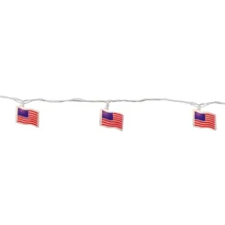 Northlight American Flag Patio Light Set - 7.5' White Wire - 10ct -Holiday Decoration Store GUEST 9e8c93e7 2419 4060 9c09 1cf01efa621d