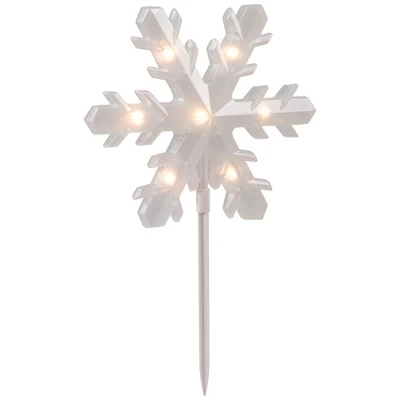 Northlight Lighted Snowflake Outdoor Christmas Pathway Markers - 14.25" - Set Of 5 4 Northlight Lighted Snowflake Outdoor Christmas Pathway Markers - 14.25" - Set Of 5 - Image 4