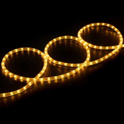 Northlight Incandescent Flexible Outdoor Christmas Rope Lights - Gold - 18' Clear Wire 1 Northlight Incandescent Flexible Outdoor Christmas Rope Lights - Gold - 18' Clear Wire