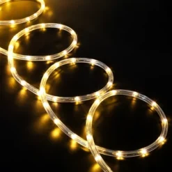Northlight Flexible LED Outdoor Christmas Lights - Warm White - 18' Clear Wire
