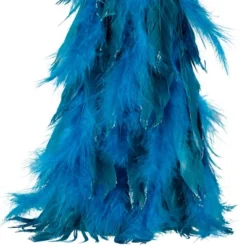 Northlight Small Two-Tone Layered Feathers Cone Tree Christmas Decoration - 16" - Turquoise -Holiday Decoration Store GUEST 9fefa67d 6f79 4075 8e52 8ededd6a66a0