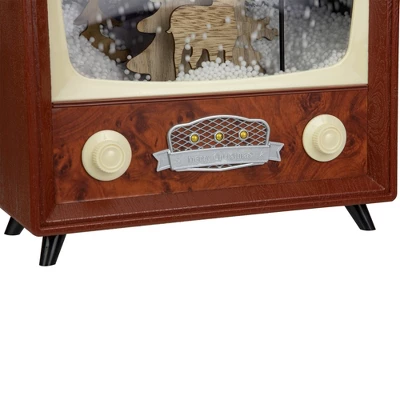 Northlight LED Lighted Musical Snowing Reindeer TV Set Christmas Decoration - 12" 4 Northlight LED Lighted Musical Snowing Reindeer TV Set Christmas Decoration - 12" - Image 4