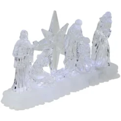 Northlight LED Lighted Nativity Scene Acrylic Christmas Decoration - 12.25" -Holiday Decoration Store GUEST a0e4a059 ca60 4c76 9ed2 a696af156ec7