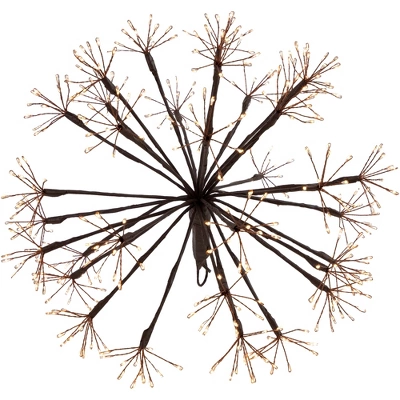 Northlight 12" Pre-Lit LED Brown Christmas Ball Decoration - Warm White Lights 4 Northlight 12" Pre-Lit LED Brown Christmas Ball Decoration - Warm White Lights - Image 4