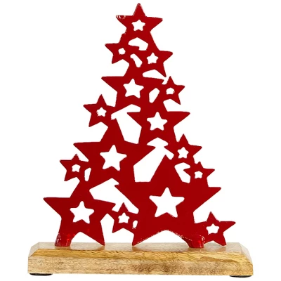 Northlight Tree Of Stars Metal Christmas Decoration - 8.75" - Red 5 Northlight Tree Of Stars Metal Christmas Decoration - 8.75" - Red - Image 5