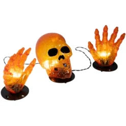 Northlight LED Lighted Skull And Hands Outdoor Halloween Decoration - 4' Black Wire - Orange -Holiday Decoration Store GUEST a1ae76ae 5bc4 4ae3 befc e6cf4c295ee2