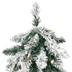 Northlight Pre-Lit Pencil Flocked Alpine Artificial Christmas Tree - 5' - Clear Lights -Holiday Decoration Store GUEST a1bd9b10 944d 44eb bc1b b12797e765c3