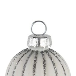 Northlight Glitter Striped Glass Christmas Ornament Place Card Holders - 2" - White - Set Of 6 9 Northlight Glitter Striped Glass Christmas Ornament Place Card Holders - 2" - White - Set Of 6 -Holiday Decoration Store GUEST a22938cd 6ce8 4094 b117 ecee78ff32d3