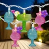 Northlight Cocktail Glasses Patio Light Set - Multi-Color - 7.25' White Wire - 10ct