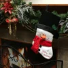 Northlight 19" Red And White Dimensional Snowman "Let It Snow" Embroidered Fleece Christmas Stocking