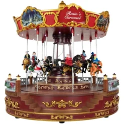 Northlight 14" LED Lighted Animated And Musical Carousel Christmas Decoration -Holiday Decoration Store GUEST a4fe65b3 affd 460d bd0a f2be580d073d