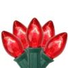 Northlight C7 Christmas String Lights - Red - 24' Green Wire - 25ct