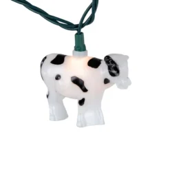 Northlight Cow Indoor Outdoor Patio Light Set - 6' - Green Wire - 10ct -Holiday Decoration Store GUEST a8724850 8cdb 4765 ad95 43404a236306