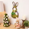 Northlight Artificial Floral Bunny Hanging Easter Basket Decoration - 14.5"
