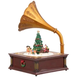Northlight LED Lighted And Musical Gramophone Animated Christmas Decoration - 14" -Holiday Decoration Store GUEST a920aea9 d355 4c05 9747 6a6843a5a92a