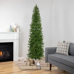 Northlight 7.5' Silver Lake Fir Pencil Artificial Christmas Tree, Unlit