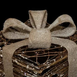 Northlight Lighted Rattan Gift Boxes With Burlap Bows Christmas Decorations - 9" - Set Of 3 -Holiday Decoration Store GUEST ad784e3a c929 45c8 b4d8 4d2c8f201499