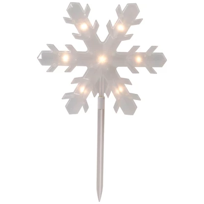 Northlight Lighted Snowflake Outdoor Christmas Pathway Markers - 14.25" - Set Of 5 3 Northlight Lighted Snowflake Outdoor Christmas Pathway Markers - 14.25" - Set Of 5 - Image 3