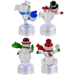 Northlight LED Lighted Color Changing Snowmen Acrylic Christmas Decorations - 4.25" - Set Of 4 -Holiday Decoration Store GUEST aebfd076 a481 4355 83aa 1e62d69aa382