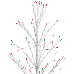 Northlight 4' Prelit Artificial Christmas Tree White Lighted Cascade Twig Outdoor Decoration - Multi-Color Lights -Holiday Decoration Store GUEST af68e1f2 e7dc 4496 9551 840f28af43e7