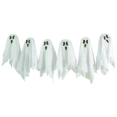 Northlight Lighted Ghost Family Halloween Outdoor Decorations - Multicolor Lights - 6pc 3 Northlight Lighted Ghost Family Halloween Outdoor Decorations - Multicolor Lights - 6pc - Image 3