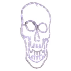 Northlight LED Lighted 4 Function Skull Halloween Window Decoration - 18" -Holiday Decoration Store GUEST aff1ddc1 30ba 414d a424 0d58d52f2a50