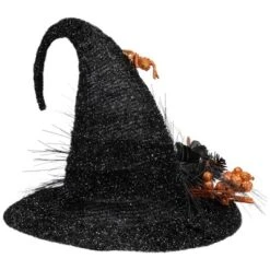 Northlight Tinsel Witch's Hat With Glittered Roses Halloween Decoration - 16" -Holiday Decoration Store GUEST b08ff408 253c 4f05 87f5 0d7a408967c8