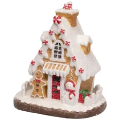 Northlight Snowy Gingerbread Peppermint House With Snowman Christmas Decoration - 11" -Holiday Decoration Store GUEST b0ca5ab6 4bd0 4ef9 b9cf 434130b45f91