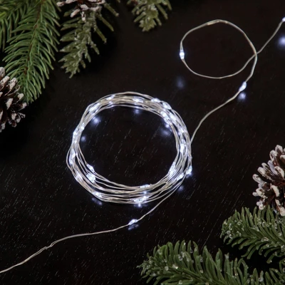 Northlight LED Micro Fairy Christmas Lights - Pure White - 16.25' Copper Wire - 100ct 1 Northlight LED Micro Fairy Christmas Lights - Pure White - 16.25' Copper Wire - 100ct