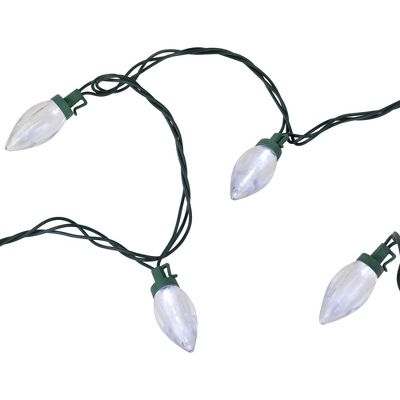 Northlight 25ct LED C9 Christmas String Lights Pure White - 16' Green Wire 4 Northlight 25ct LED C9 Christmas String Lights Pure White - 16' Green Wire - Image 4