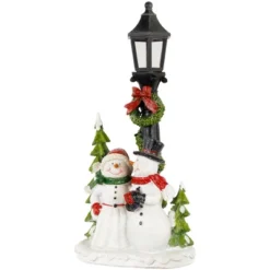 Northlight Glittered Snow Couple Under Lighted Street Lamp Christmas Decoration - 14" -Holiday Decoration Store GUEST b42a73c9 26bc 4576 b10a 68e8229a5ad8