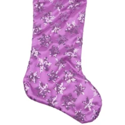 Northlight 19" Purple Sequin Snowflake Christmas Stocking With White Faux Fur Cuff 7 Northlight 19" Purple Sequin Snowflake Christmas Stocking With White Faux Fur Cuff -Holiday Decoration Store GUEST b4919c09 adeb 40e4 93e1 c5b3af83b9b6