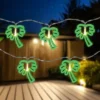 Northlight LED Palm Tree Patio Light Set - Green - 4' Clear Wire - 10ct