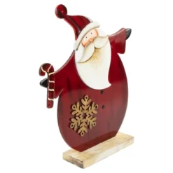 Northlight Santa With Candy Cane And Snowflake Wooden Christmas Decoration - 12" -Holiday Decoration Store GUEST b6105921 8773 40c5 a4e2 7521e0306e6b