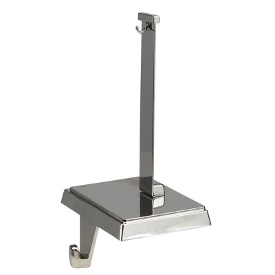 Northlight Stocking Holder With Ornament Hanger - 7.25" - Silver 1 Northlight Stocking Holder With Ornament Hanger - 7.25" - Silver
