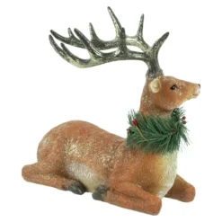 Northlight Glittered Sitting Deer With Pine Neck Wreath Christmas Decoration - 10" 8 Northlight Glittered Sitting Deer With Pine Neck Wreath Christmas Decoration - 10" -Holiday Decoration Store GUEST b7ab78f8 f27f 4e50 83b5 02c5dfbf637b