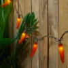 Northlight 35-Count Orange Chili Pepper Patio String Light Set, 22.5ft Brown Wire