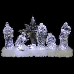 Northlight LED Lighted Nativity Scene Acrylic Christmas Decoration - 12.25" -Holiday Decoration Store GUEST b9411540 c046 477d 9835 c74fb1258881