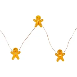 Northlight 20-Count LED Mini Gingerbread Men Christmas Fairy Lights, 6.5 Ft Silver Wire -Holiday Decoration Store GUEST b9afe90c 8da7 4d1f a680 af1f66d4e2f3