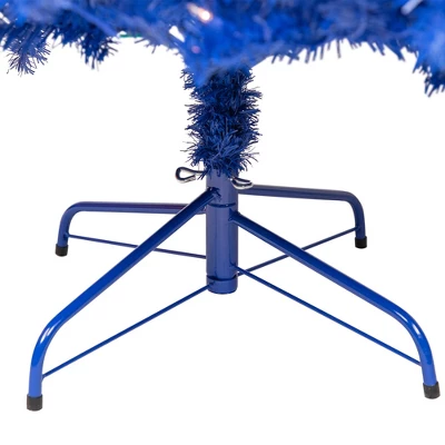 Northlight Pre-Lit Medium Pine Artificial Christmas Tree - 6' - Royal Blue - Clear Lights 8 Northlight Pre-Lit Medium Pine Artificial Christmas Tree - 6' - Royal Blue - Clear Lights - Image 8