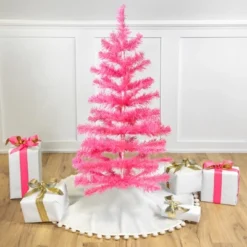 Northlight Artificial Tinsel Christmas Tree - 3' - Pink - Unlit