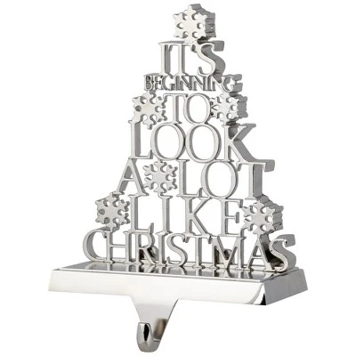 Northlight "It's Beginning To Look A Lot Like Christmas" Metal Tree Stocking Holder - 6.5" 4 Northlight "It's Beginning To Look A Lot Like Christmas" Metal Tree Stocking Holder - 6.5" - Image 4