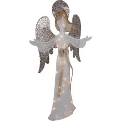 Northlight 49.25" LED Lighted White And Gold Angel Christmas Decoration -Holiday Decoration Store GUEST bc12b7f0 ac67 4a45 a013 5fcfd5a0ba5c