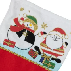 Northlight Santa And Snowman Christmas Stocking - 19" - Red And White -Holiday Decoration Store GUEST bc6039bd 0fe6 4d8f 82c2 7d4078b42cfc