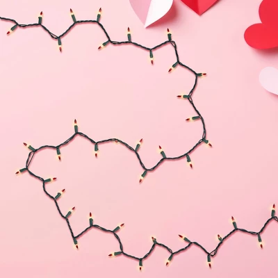 Northlight Mini Christmas Light Set - Clear With Red Tips - 20.25' Green Wire - 100ct 2 Northlight Mini Christmas Light Set - Clear With Red Tips - 20.25' Green Wire - 100ct - Image 2