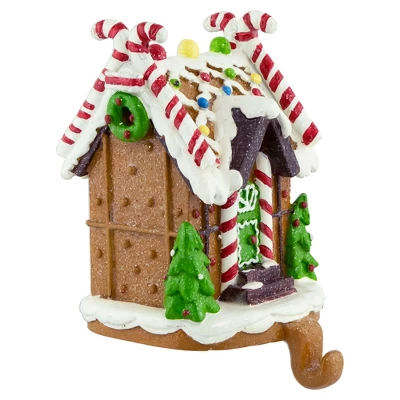Northlight 6" Gingerbread House Christmas Stocking Holder 1 Northlight 6" Gingerbread House Christmas Stocking Holder