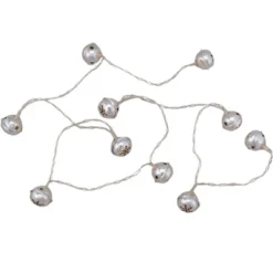 Northlight 10-Count LED Silver Christmas Bells Fairy Lights 5.5ft Clear Wire -Holiday Decoration Store GUEST bd440a9d 0145 442b 8a93 8f48f40cb955