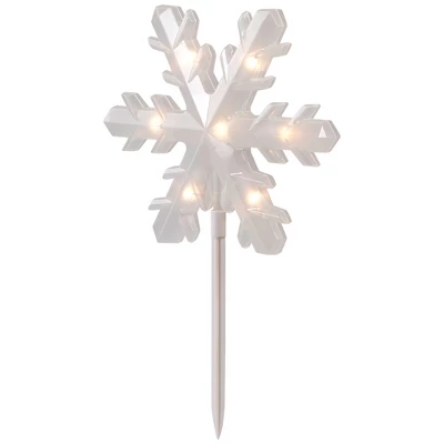 Northlight Lighted Snowflake Outdoor Christmas Pathway Markers - 14.25" - Set Of 5 5 Northlight Lighted Snowflake Outdoor Christmas Pathway Markers - 14.25" - Set Of 5 - Image 5
